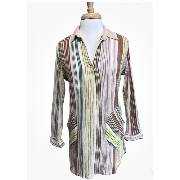 Ivy Jane Women's M Popover Tunic Top Blouse Boho Peasant Retro 70s Look - Picture 1 of 12